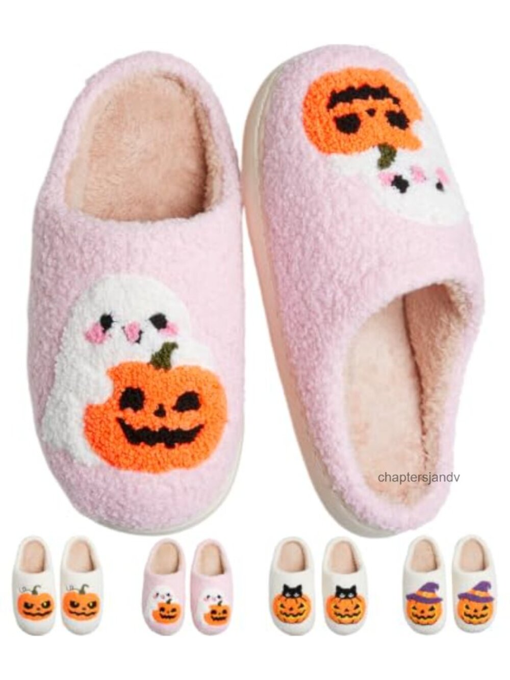 Fuzzy Plush Memory Foam Slippers Non-Slip Pull-On House Shoes